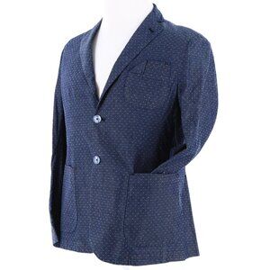 Park8 Navy Blue Polka Dot Multipocket Men’s Suit Blazer Jacket Retail $220 - NWT